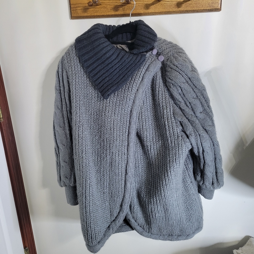 Vintage Braeton 80s Sweater Wool Jacket, Size XL